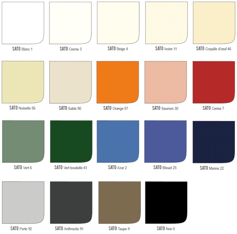 NAPPE UNIE SATO nuancier 1