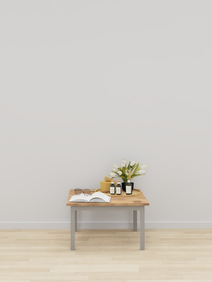 TABLE BASSE 4 PIEDS SACHA - 60 x 60 x Ht.35 cm