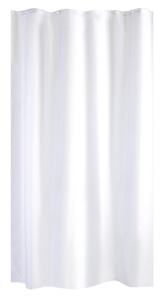 RIDEAU DE DOUCHE RICOLOR BLANC - Lg.180 x Ht.200 cm