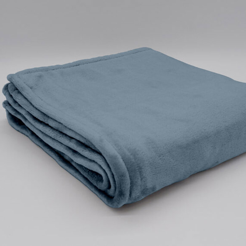 PLAID MICROFIBRE MALO - DENIM - 130 x 160 cm