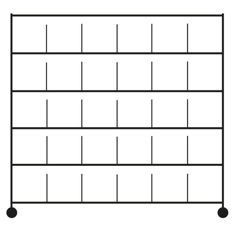 CHARIOT DISTRIBUTION LINGE PROPRE - 30 casiers