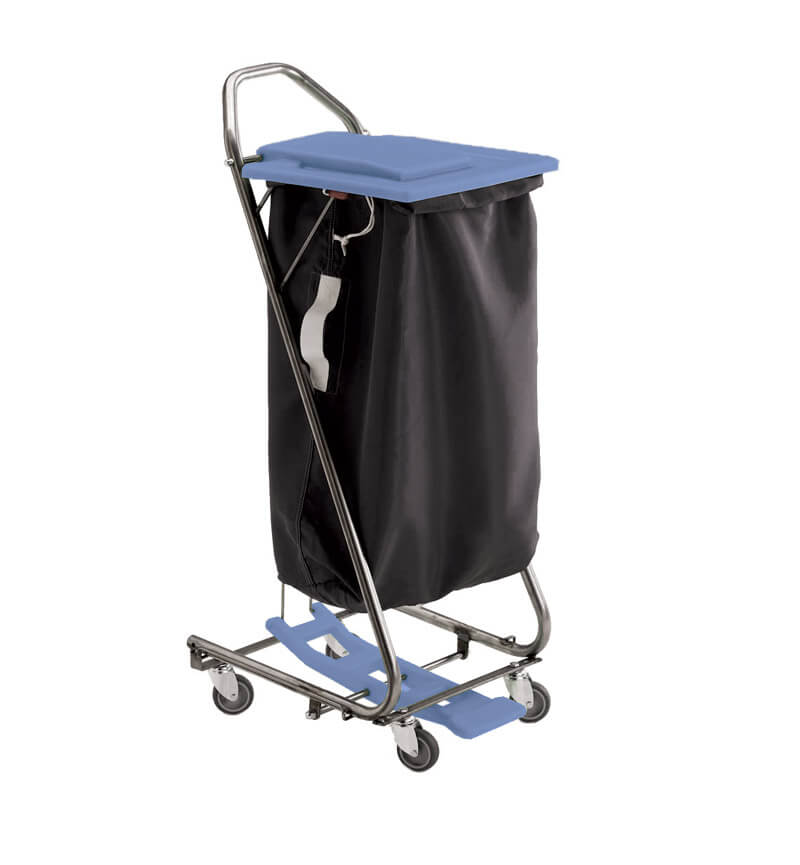 CHARIOT PORTE-SAC MODULABLE BLEU - Capacité 1 sac
