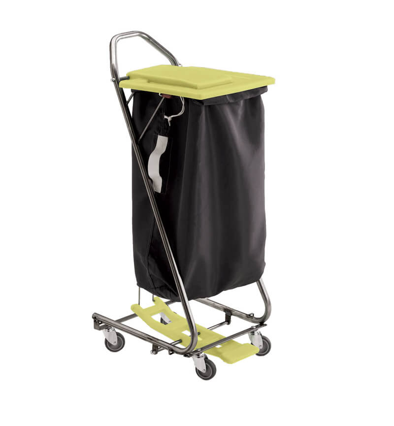CHARIOT PORTE-SAC MODULABLE JAUNE - Capacité 1 sac