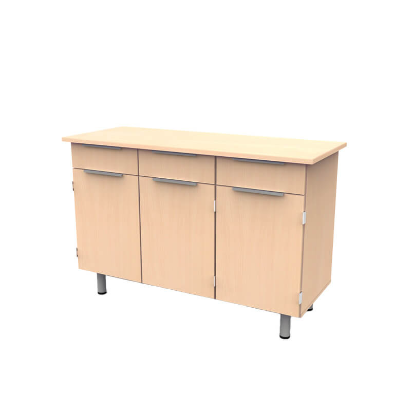 DESSERTE MADY 3 PORTES 3 TIROIRS - 146 x 55 x Ht.92 cm
