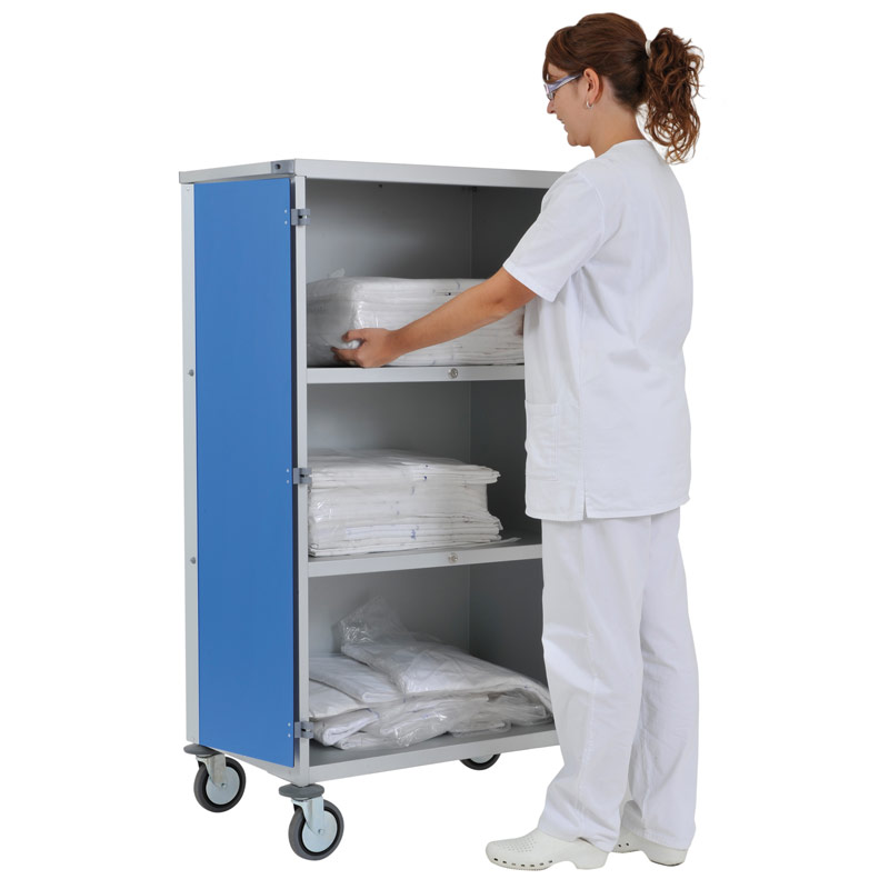 CHARIOT ETAGERES 3 NIVEAUX - 815x535xHt.1420 mm