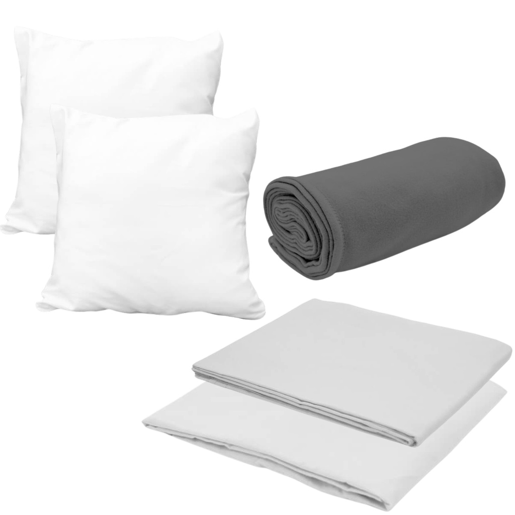 KIT LINGE 5 PIECES POUR LIT 140x200 cm