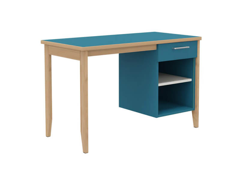 BUREAU BOIS MANON NICHE + 1 TIROIR - 60 x 120 x Ht.76 cm