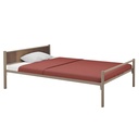 LIT TETE METAL/BOIS SACHA + SOMMIER TREILLIS - 120x190cm