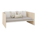 LIT BANQUETTE LUCAS + SOMMIER TREILLIS - 90x200cm
