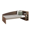 LIT AVEC PANNEAU LATERAL + RANGEMENT LUCAS + SOMMIER TREILLIS - 90x200cm