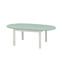 TABLE BASSE 4 PIEDS SACHA - Ovale 60 x 100 x Ht.35 cm