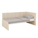 LIT AVEC PANNEAU LATERAL LUCAS + SOMMIER TREILLIS - 140x190cm