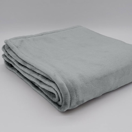 [5762-130160 | GRISPA] PLAID MICROFIBRE MALO - GRIS PASTEL - 130 x 160 cm