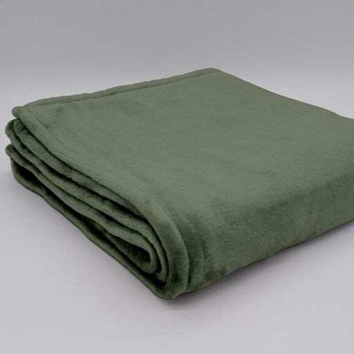 [5762-130160 | KAKI] PLAID MICROFIBRE MALO - KAKI - 130 x 160 cm