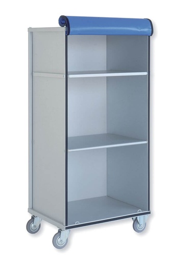 [CH2300CR] CHARIOT ARMOIRE PORTE LINGE - 2 étagères