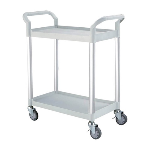 [CHGUE2P-101052 | POLYPR] GUERIDON POLYPROPYLENE - 2 plateaux - 1010x520xHt.950mm