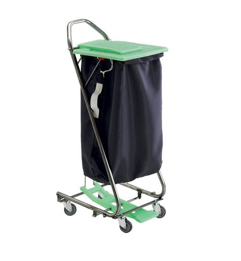 [CHPS1006 | VERT] CHARIOT PORTE-SAC MODULABLE VERT - Capacité 1 sac