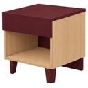 CHEVET BOIS LENA AVEC CAISSON ET TIROIR - 46x44xHt.50 cm