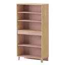 BIBLIOTHEQUE BOIS LENA AVEC 2 TIROIRS - 95x40xHt.180 cm