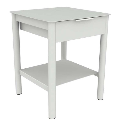 CHEVET METALLIQUE MATEO AVEC TIROIR - 35x35xHt.43 cm