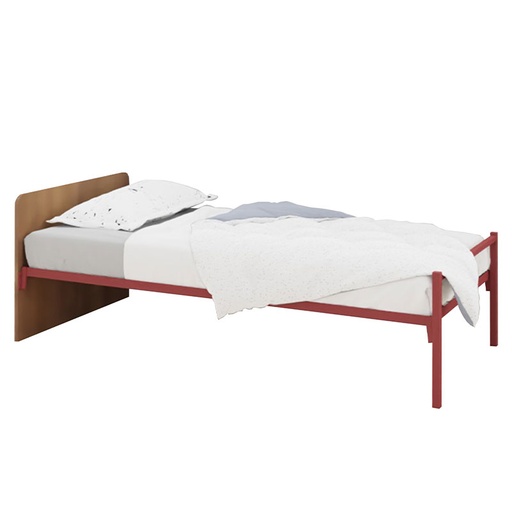 LIT TETE BOIS SACHA + SOMMIER TREILLIS - 90x200cm