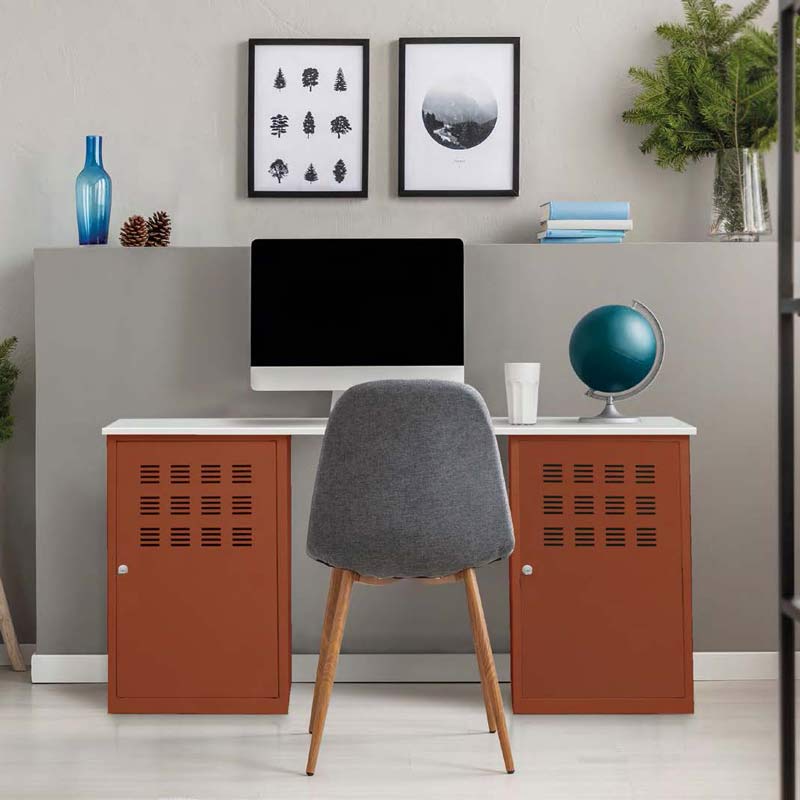 BUREAU 2 CASIERS COOPER - 130 x 50 x Ht.68 cm