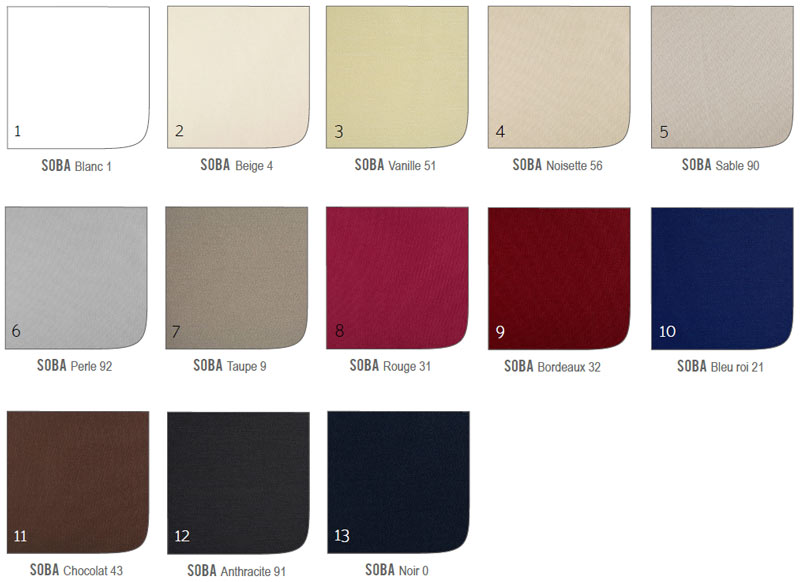 NAPPE UNIE SOBA 33-108 - nuancier