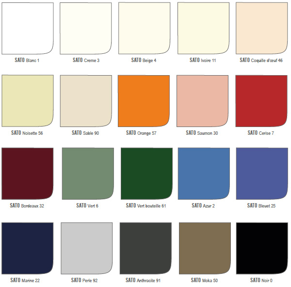 NAPPE UNIE SATO nuancier 1
