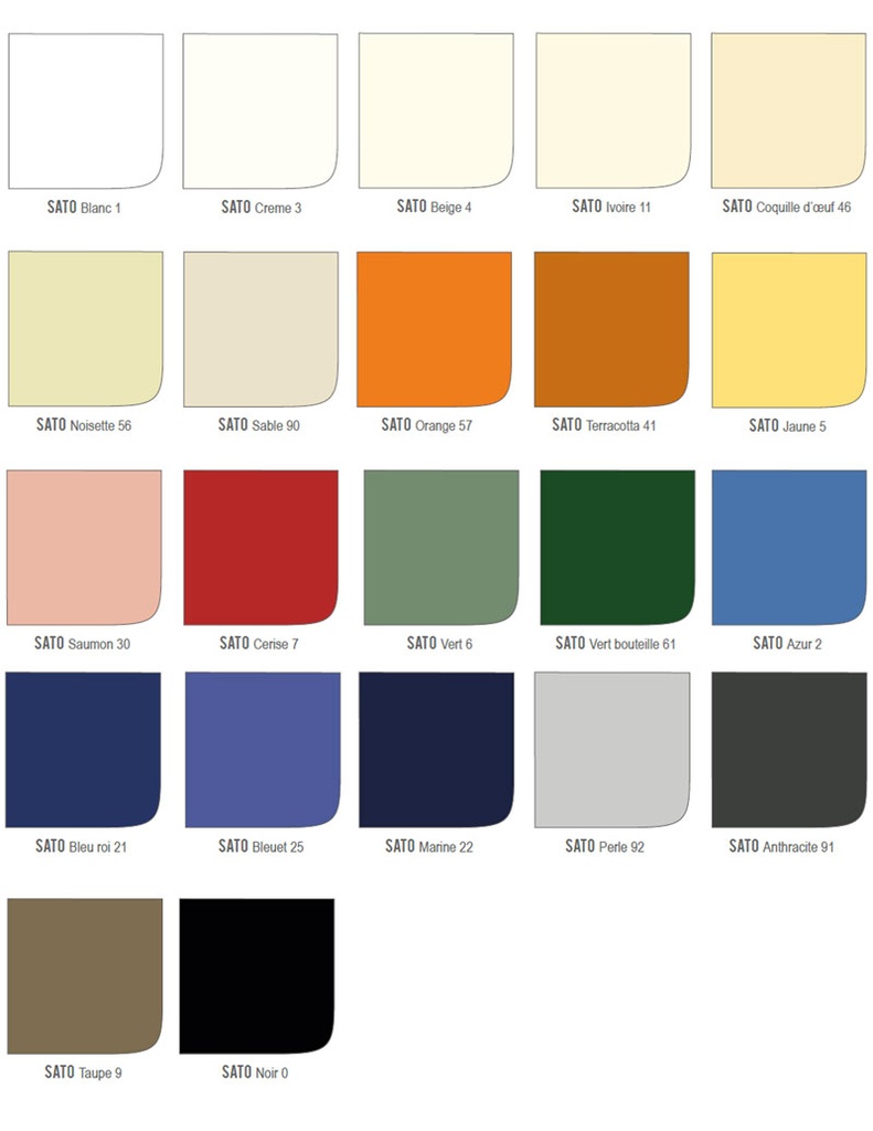 SERVIETTE DE TABLE - UNIE SATO - 50 x 50 cm - nuancier-1