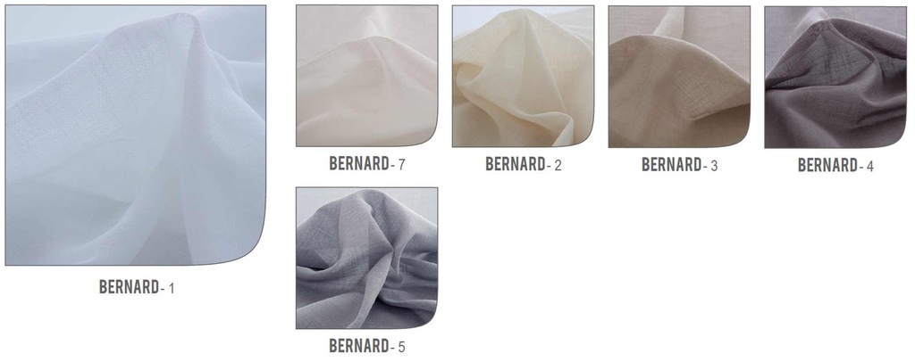 Voilage Etamine aspect lin BERNARD - Collection TRANSPARENCE