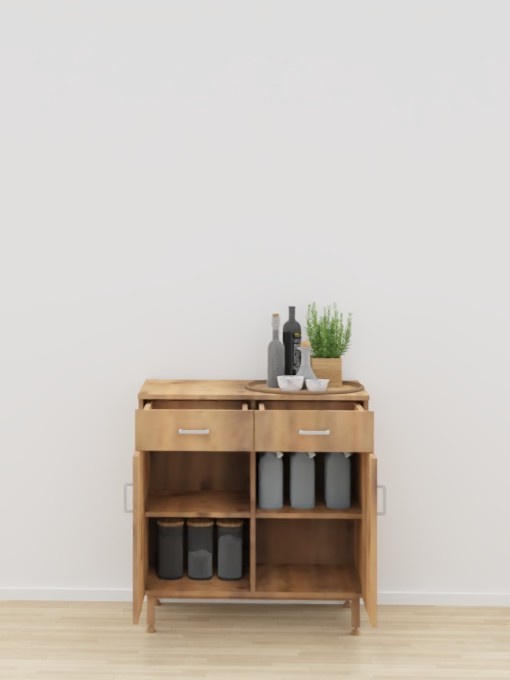 BUFFET 2 PORTES 2 TIROIRS SACHA - 87x52xHt.92cm