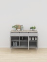 BUFFET 3 PORTES 3 TIROIRS SACHA - 130x52xHt.92cm