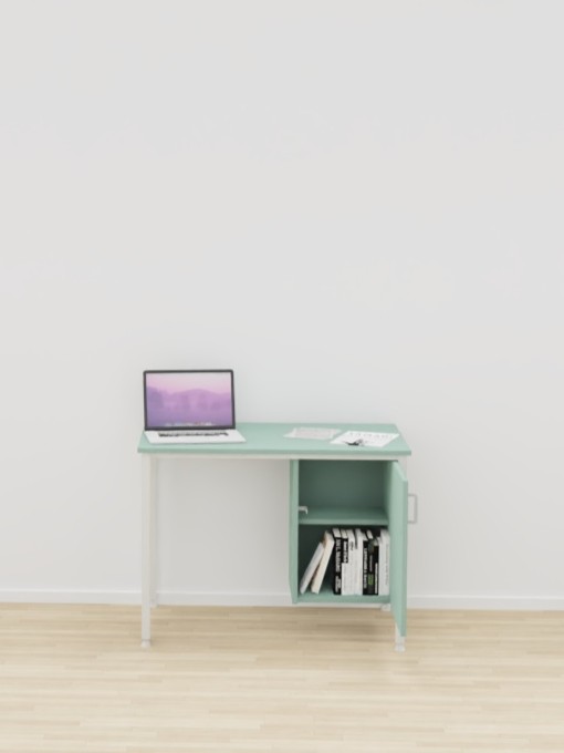 BUREAU AVEC NICHE + PORTE SACHA - 120x60xHt.75cm