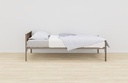 LIT TETE METAL/BOIS SACHA + SOMMIER TREILLIS - 90x190cm