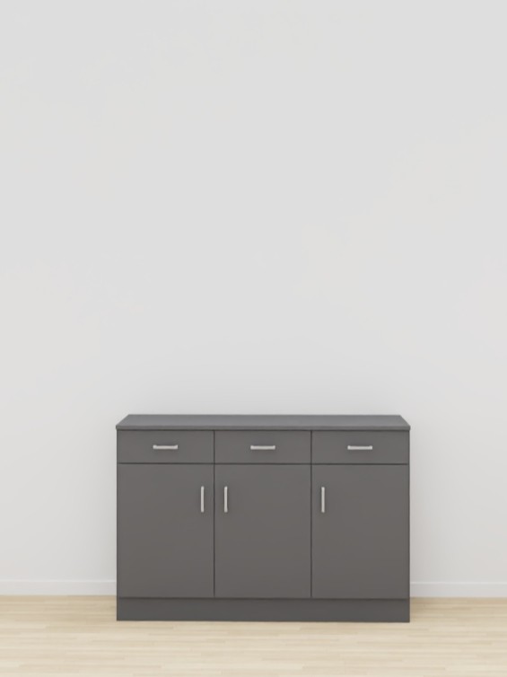 BUFFET 3 PORTES 3 TIROIRS LUCAS - 130x52xHt.87cm