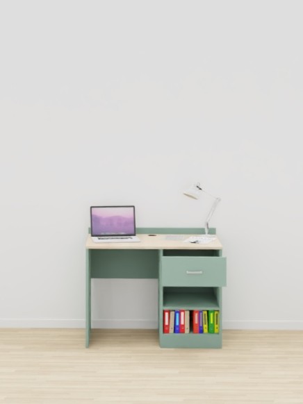 BUREAU AVEC NICHE + TIROIR LUCAS - 100x60xHt.75cm