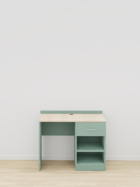 BUREAU AVEC NICHE + TIROIR LUCAS - 120x60xHt.75cm