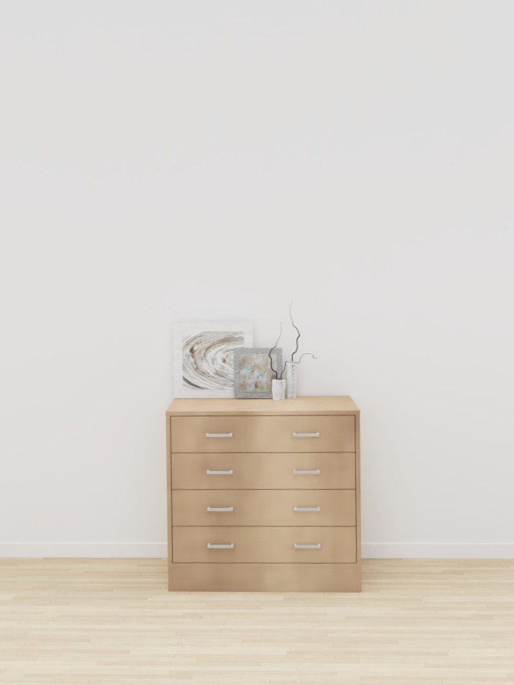 COMMODE 4 TIROIRS LUCAS - 80x51xHt.75cm