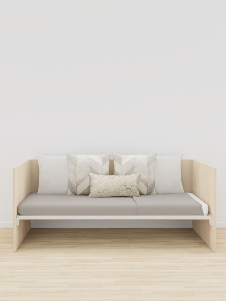 LIT BANQUETTE LUCAS + SOMMIER TREILLIS - 90x190cm