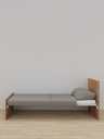 LIT SIMPLE LUCAS + SOMMIER TREILLIS - 140x200cm