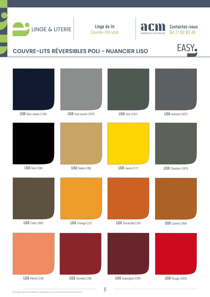 COUVRE-LIT POLI 380 - 180 x 260 cm - Piquage ligne