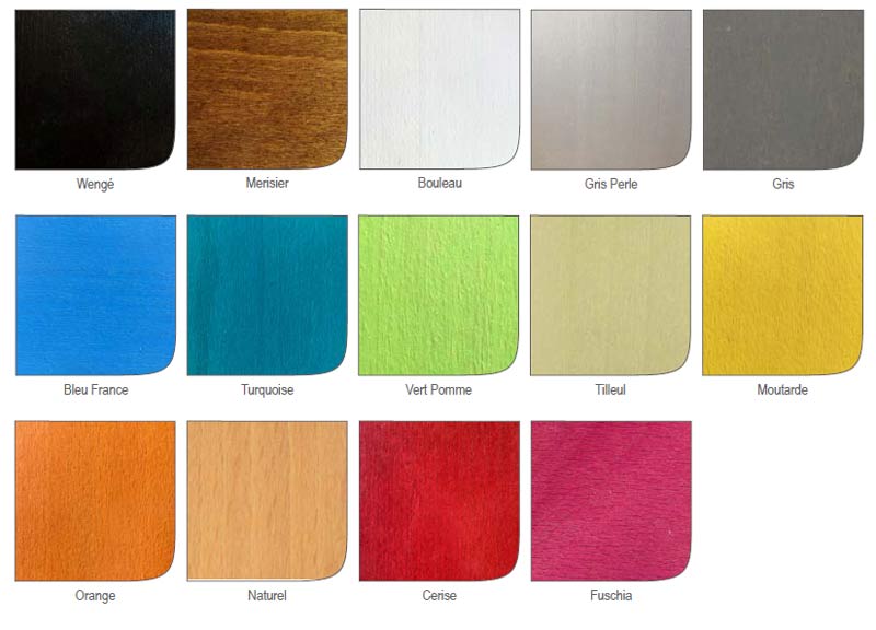 CHAISE DE BUREAU BOIS DORIAN 4 PIEDS - Taille 6