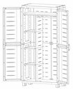 armoire-2-porte-4-etageres-penderie-plant-resine-mario-mop20