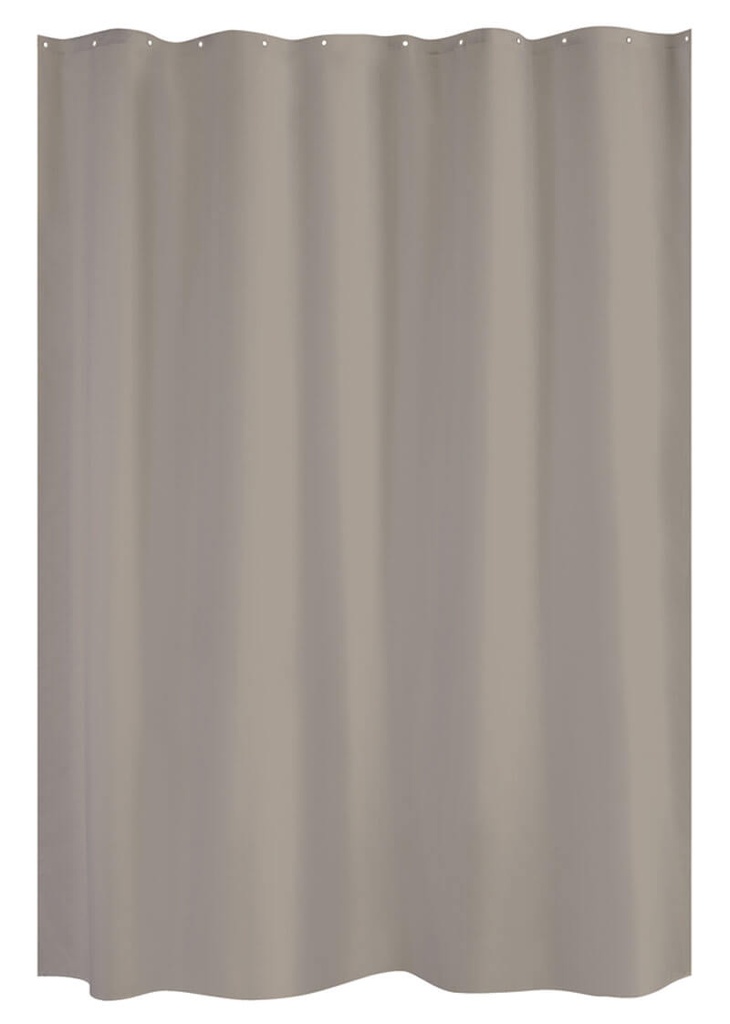 RIDEAU DE DOUCHE RICOLOR TAUPE - Lg.180 x Ht.200 cm