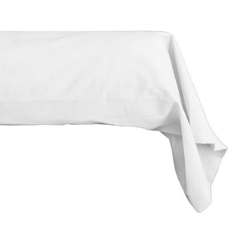 TAIE TRAVERSIN UNIE CLASSIC PC Blanc 140 cm Forme fourreau
