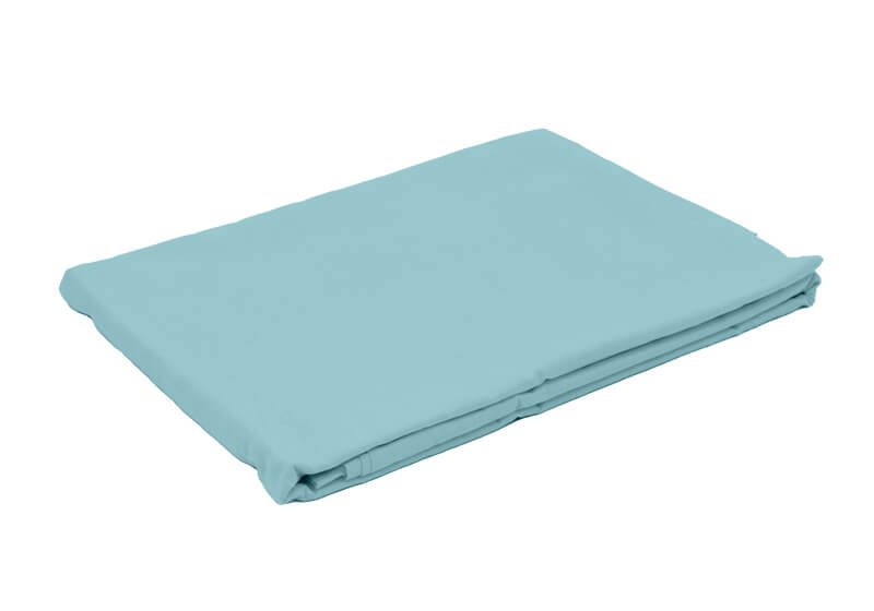 HOUSSE DE COUETTE UNIE CLASSIC PC Azur - 140 x 200 cm