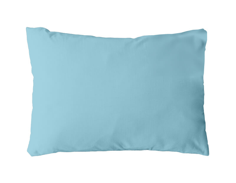 TAIE D'OREILLER UNIE CLASSIC PC Azur - 50x75cm Forme sac