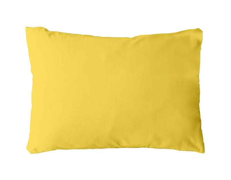 TAIE D'OREILLER UNIE CLASSIC PC Mimosa - 50x75cm Forme sac