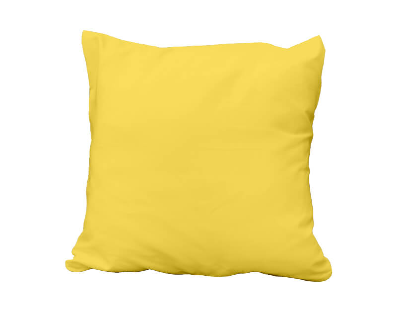 TAIE D'OREILLER UNIE CLASSIC PC Mimosa - 65x65cm Forme sac
