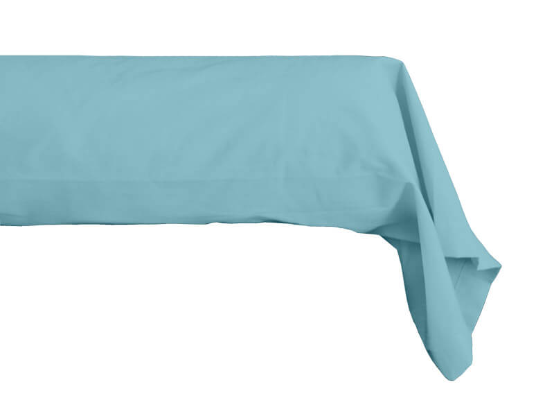 TAIE TRAVERSIN UNIE CLASSIC PC Azur 90 cm Forme fourreau